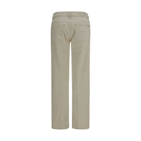 7FOR Beige Cotton Straight-Leg Jeans