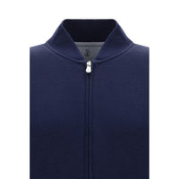 Brunello Cucinelli Blue Cotton Sweatshirt