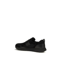 Prada Black Calf Leather Bos Taurus Athletic Sneakers