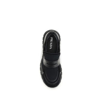 Prada Black Calf Leather Bos Taurus Athletic Sneakers
