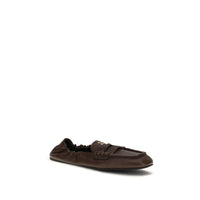 Miu Miu Brown Lamb Ovis Aries Aries Slip-On Loafers
