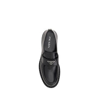 Prada Black Calf Leather Bos Taurus Platform Loafers