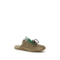 Miu Miu Beige Calf Leather Bos Taurus Athletic Sneakers