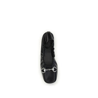 Gucci Black Calf Leather Bos Taurus Ballet Flats