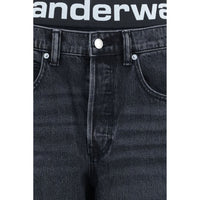Alexander Wang Gray Cotton Relaxed Fit Jeans