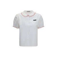 Miu Miu White Cotton Blouse