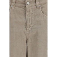 Brunello Cucinelli Beige Cotton Casual Pants