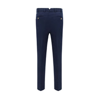 Brunello Cucinelli Blue Cotton Casual Pants