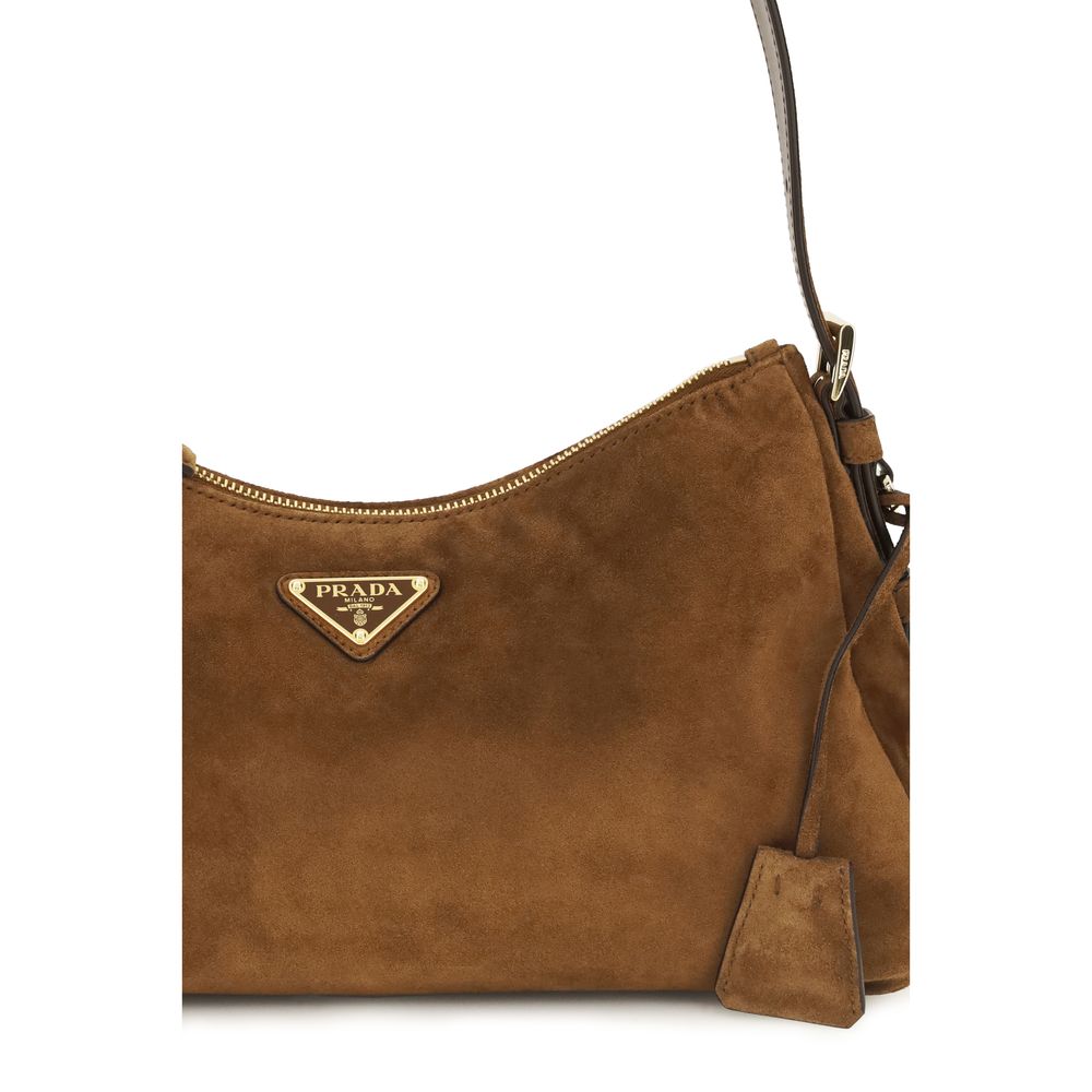 Prada Brown Calf Leather Bos Taurus Backet Bag