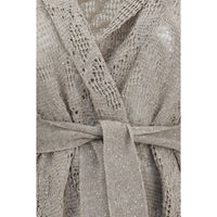 Brunello Cucinelli Beige Linen Cardigan