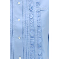 Miu Miu Blue Cotton Shortsleeve Shirt