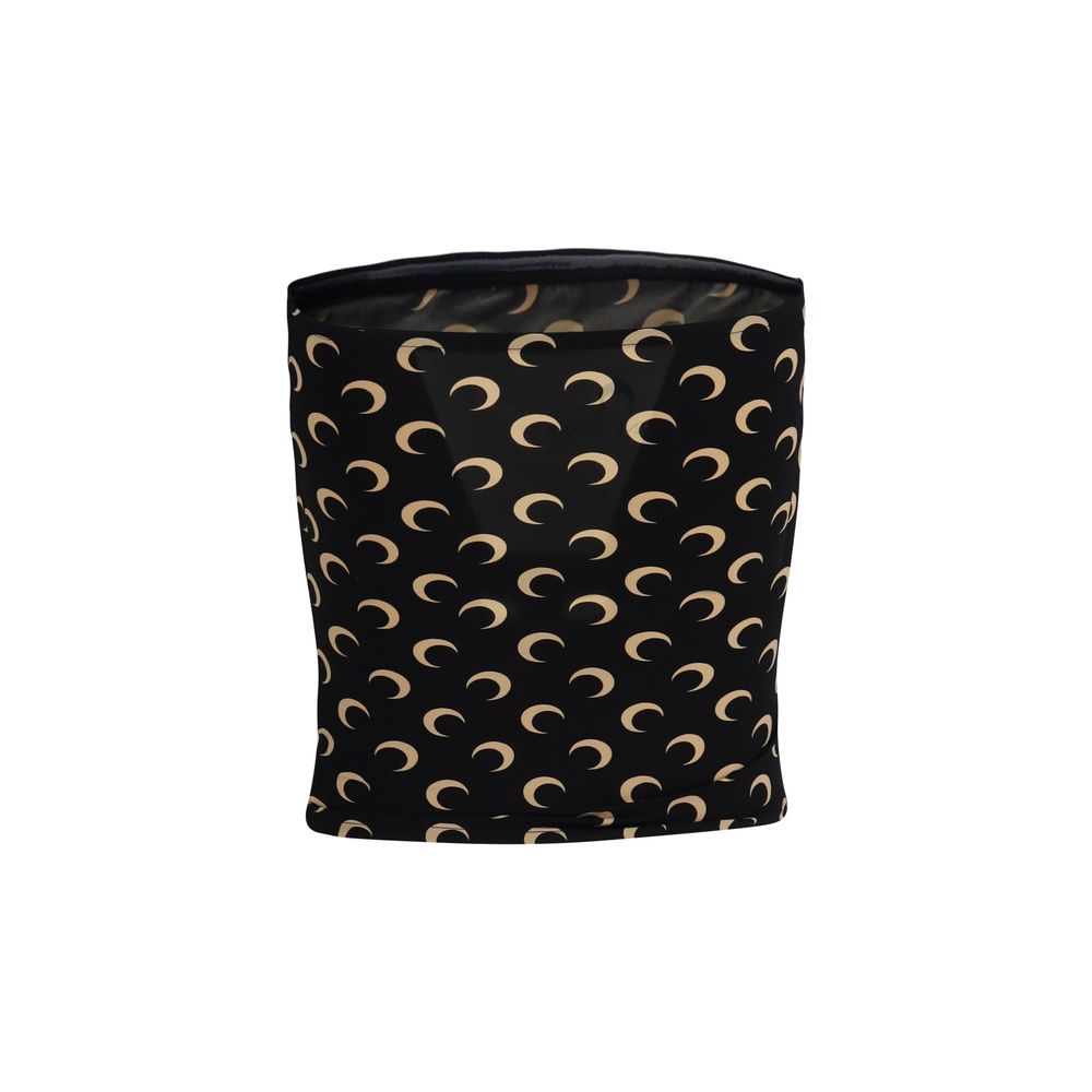Marine Serre Black Polyamide Sleeveles T-Shirt