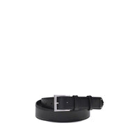 Prada Black Calf Leather Bos Taurus Regular Belt