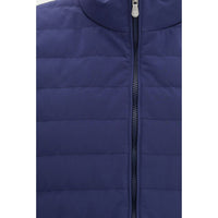 Brunello Cucinelli Blue Polyester Sleeveless Jacket