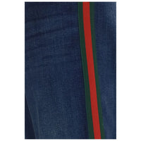Gucci Blue Cotton Flared Jeans