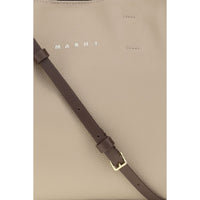 Marni Beige Calf Leather Bos Taurus Shoulder Bag
