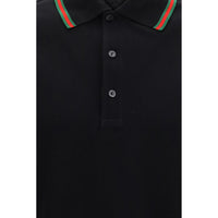 Gucci Black Cotton Polo Shirt