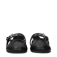 Miu Miu Black Leather Ballet Flats