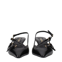 Miu Miu Black Leather High Heel Pumps