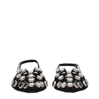 The Attico Black Leather Ballet Flats