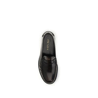 Prada Brown Calf Leather Bos Taurus Slip-On Loafers
