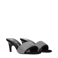 Prada Black Fabric Stiletto Heel Sandals