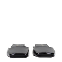 Prada Black Leather Flat Sandals