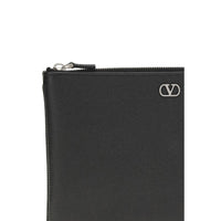 Valentino Garavani Black Calf Leather Bos Taurus Wallet