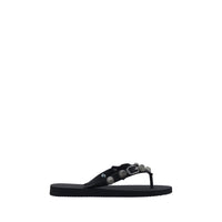 Balenciaga Black Polyurethane Flip-Flop Sandals