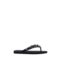 Balenciaga Black Polyurethane Flip-Flop Sandals