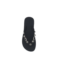 Balenciaga Black Polyurethane Flip-Flop Sandals