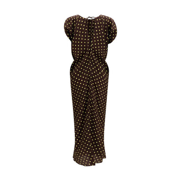 Marni Brown Silk Casual Dress