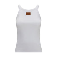 Fendi White Cotton Tank Tops