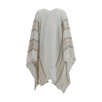 Brunello Cucinelli Beige Linen Poncho