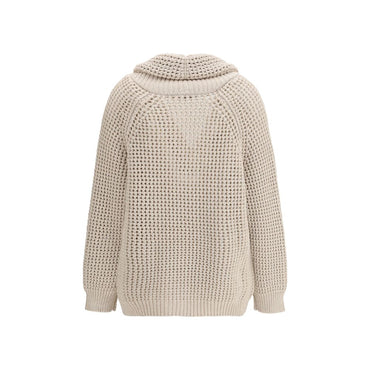 Brunello Cucinelli Beige Cotton Cardigan