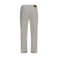 Brunello Cucinelli White Cotton Jeans Denim