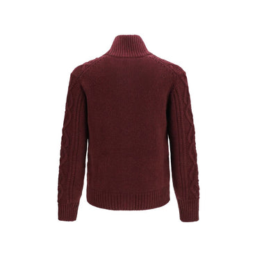 Brunello Cucinelli Bordeaux Cashmere Cardigan