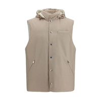 Brunello Cucinelli Beige Wool Oves Aries Sleeveless Jacket