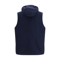 Brunello Cucinelli Blue Wool Oves Aries Sleeveless Jacket