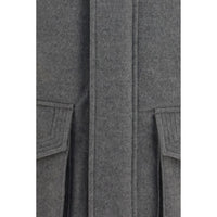 Brunello Cucinelli Gray Cashmere Full-Length Jacket