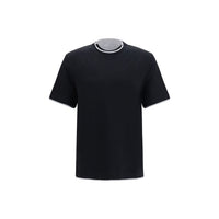 Brunello Cucinelli Black Cotton T-Shirt