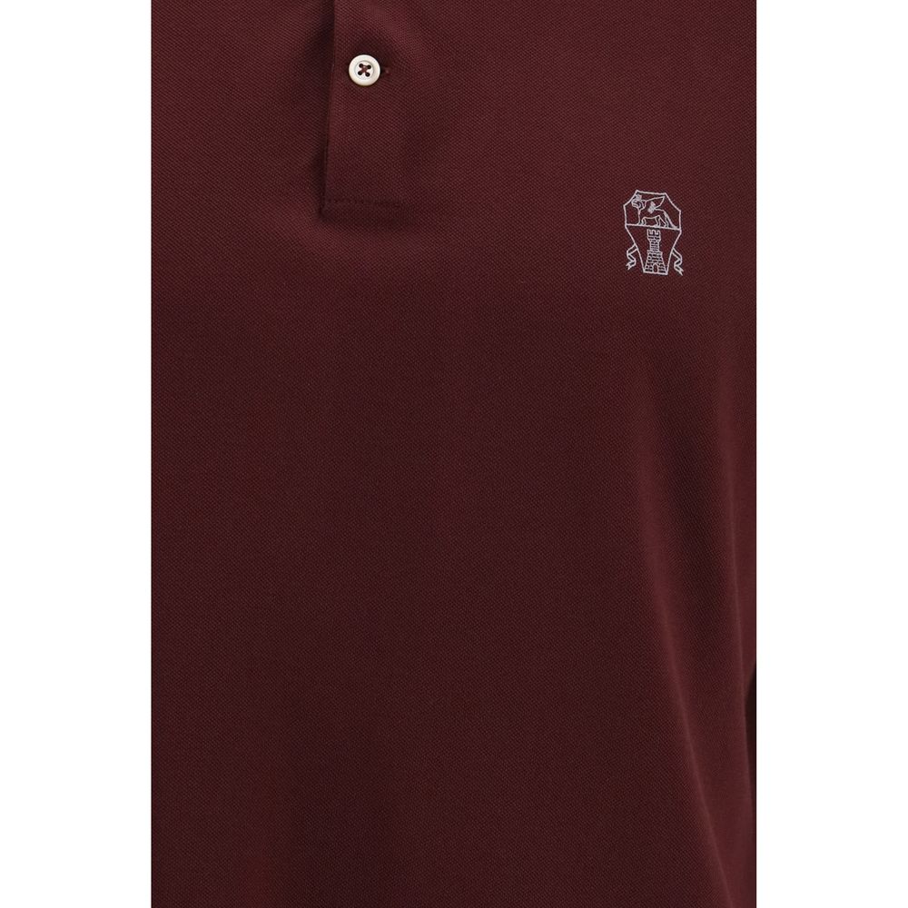 Brunello Cucinelli Bordeaux Cotton Shirt