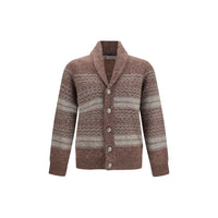 Brunello Cucinelli Bordeaux Alpaca Vicugna Pacos Cardigan