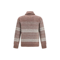 Brunello Cucinelli Bordeaux Alpaca Vicugna Pacos Cardigan