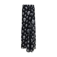 Alexander McQueen Black Silk Long Skirt