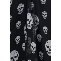 Alexander McQueen Black Silk Long Skirt