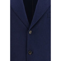 Brunello Cucinelli Blue Cashmere Full-Length Jacket