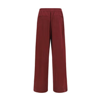 Brunello Cucinelli Bordeaux Cotton Athletic Pants