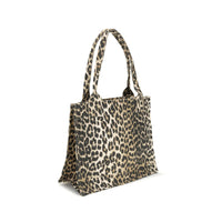 Ganni Brown Recycled Cotton Shoulder Bag