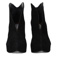 Alaïa Black Leather Ankle Boots